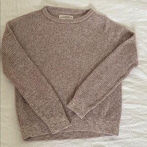 Cozy Knit Sweater in Heathered Brown